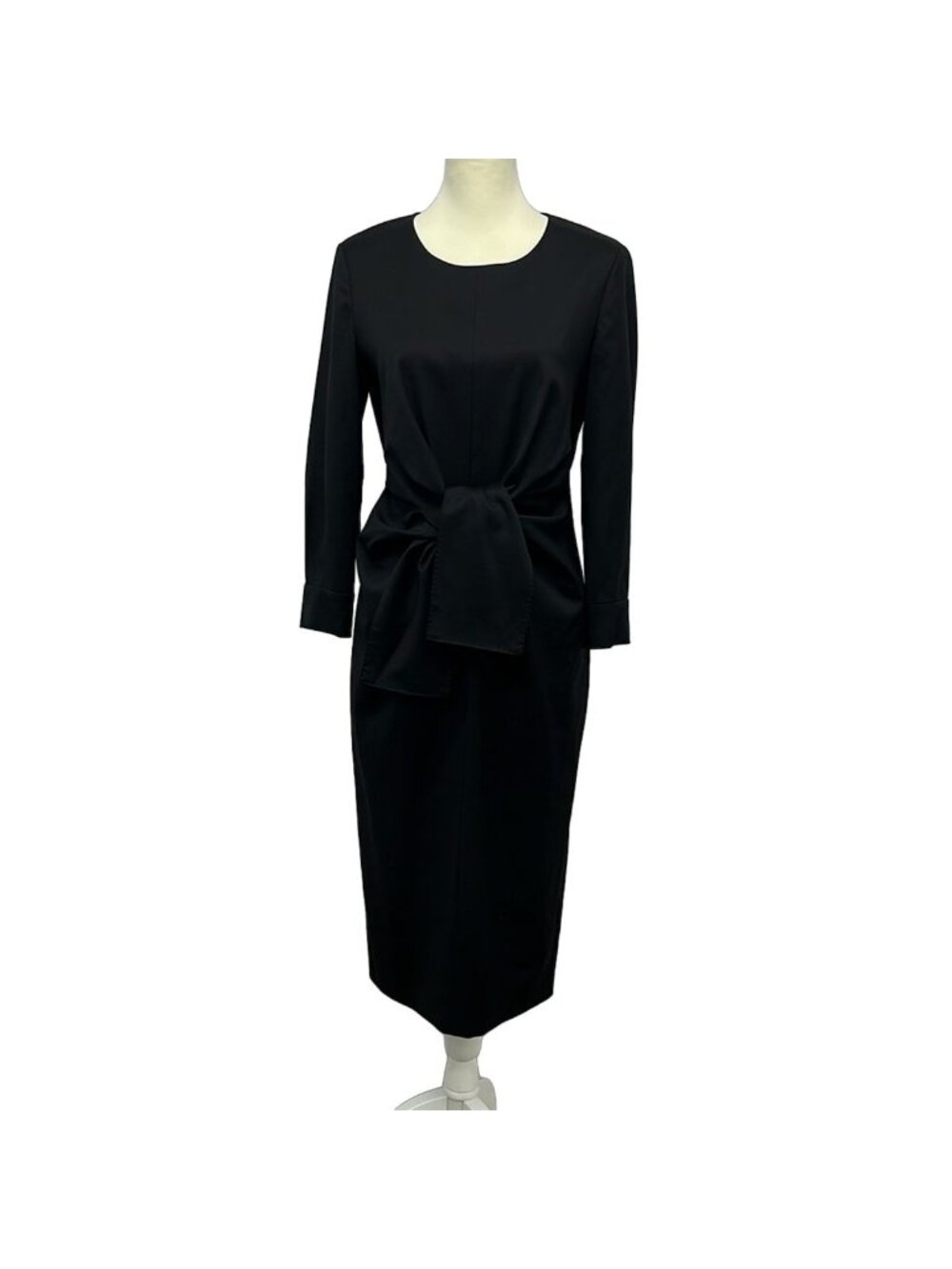 Max Mara Dress M Black Long Sleeve Westmark Wool